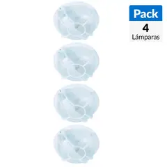 CONCEPT - Set 4 Plafones Exteriores Red Blanco