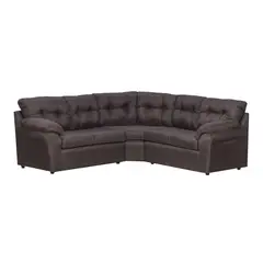 DECOOUTLET - Sofá Seccional 5 cuerpos Polonia 190x90x180 cm Chocolate