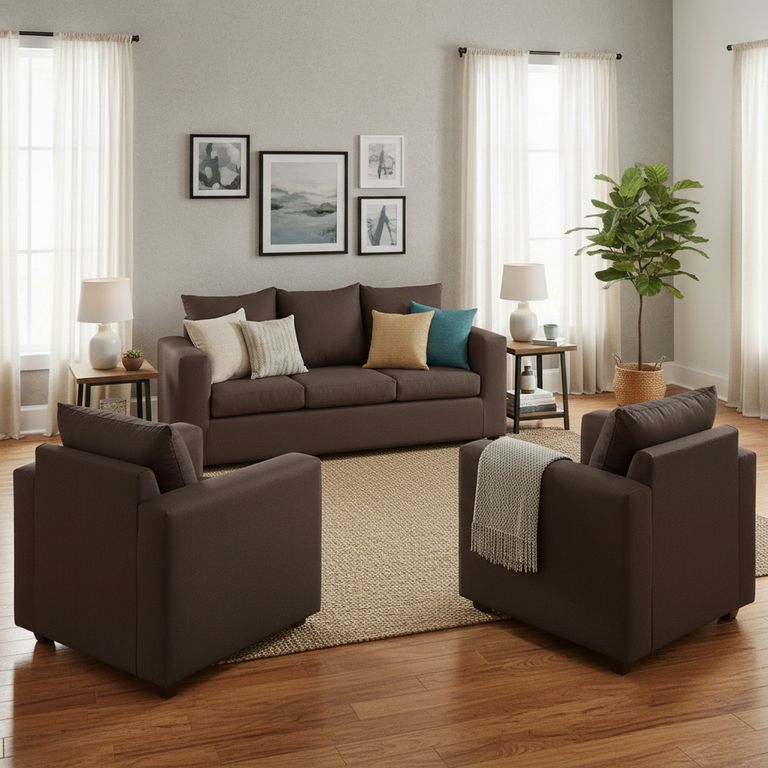 DECOOUTLET Living 3 cuerpos Turin 80x94x186 cm Azul