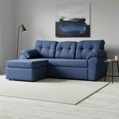 DECOOUTLET - Sofá Modular 4 cuerpos Polonia 150x90x183 cm Azul