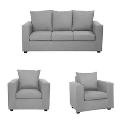 DECOOUTLET - Living 4 cuerpos Turin 80x94x186 cm Gris