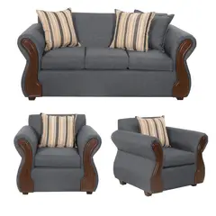 DECOOUTLET - Living 4 cuerpos Tarento 89x90x180 cm Gris claro