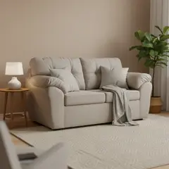 DECOOUTLET - Sofá 2 cuerpos Polonia 75x90x130 cm Beige