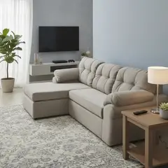 DECOOUTLET - Sofá Modular 4 cuerpos Polonia 150x90x183 cm Beige