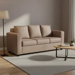 DECOOUTLET - Sofá 3 cuerpos Turin 80x87x186 cm Beige