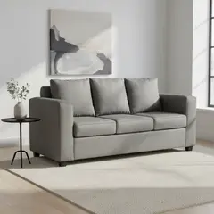 DECOOUTLET - Sofá 3 cuerpos Turin 80x87x186 cm Gris claro