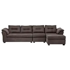 DECOOUTLET - Sofá Seccional 4 cuerpos Laos 160x90x336 cm Chocolate