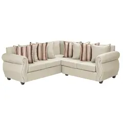 DECOOUTLET - Sofá Seccional 5 cuerpos Milan 203x75x200 cm Beige