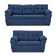 DECOOUTLET - Living 5 cuerpos Polonia 75x90x183 cm Azul