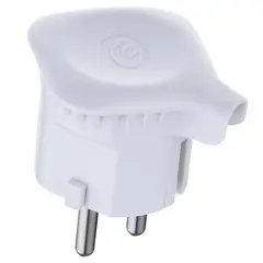 HALUX - Enchufe macho volante schuko 16A 2P+T Blanco