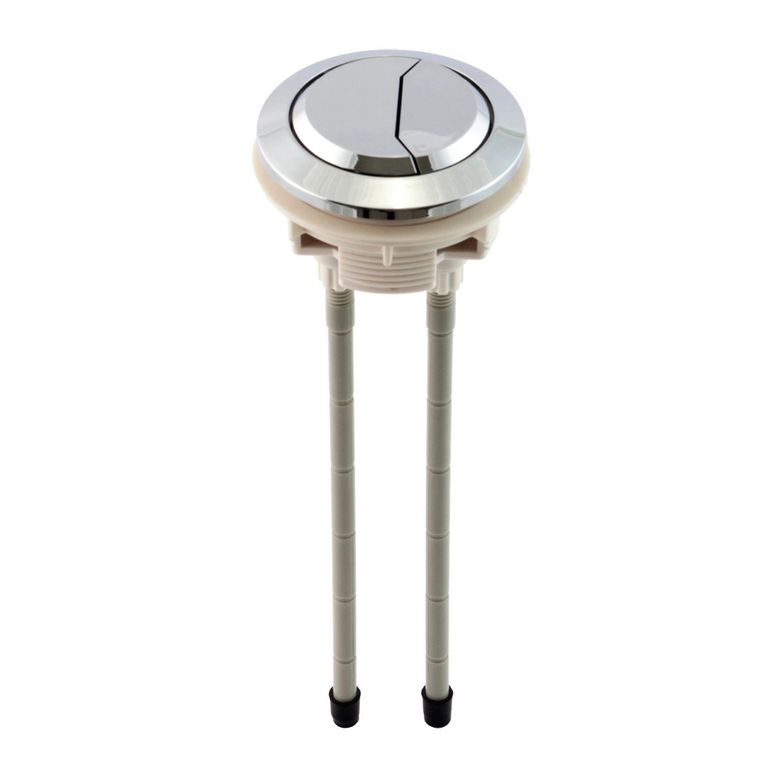 Botón Descarga Dual Cromado 58 Mm Repuesto Wc