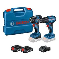 BOSCH - Taladro Inalámbrico Percutor 13mm 18 V/Llave Impacto 18 V/2 Baterías