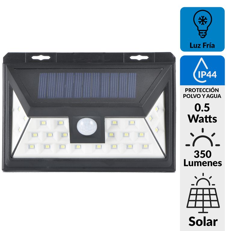 Reflector Solar con Sensor 0.5 W IP 44 350 lm Luz Fría