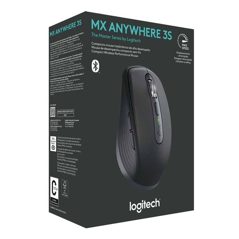Mouse inalámbrico MX anywhere 3S grafito