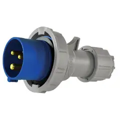 LEXO - Enchufe industrial macho volante IP67, 16A, 220V, 2P+T
