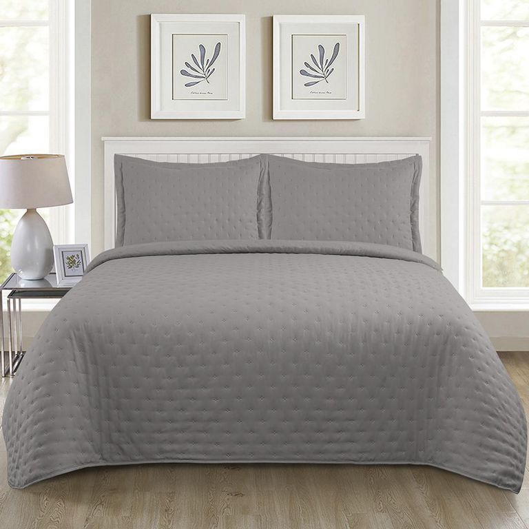ILLUSIONS Quilt King Roma Gris