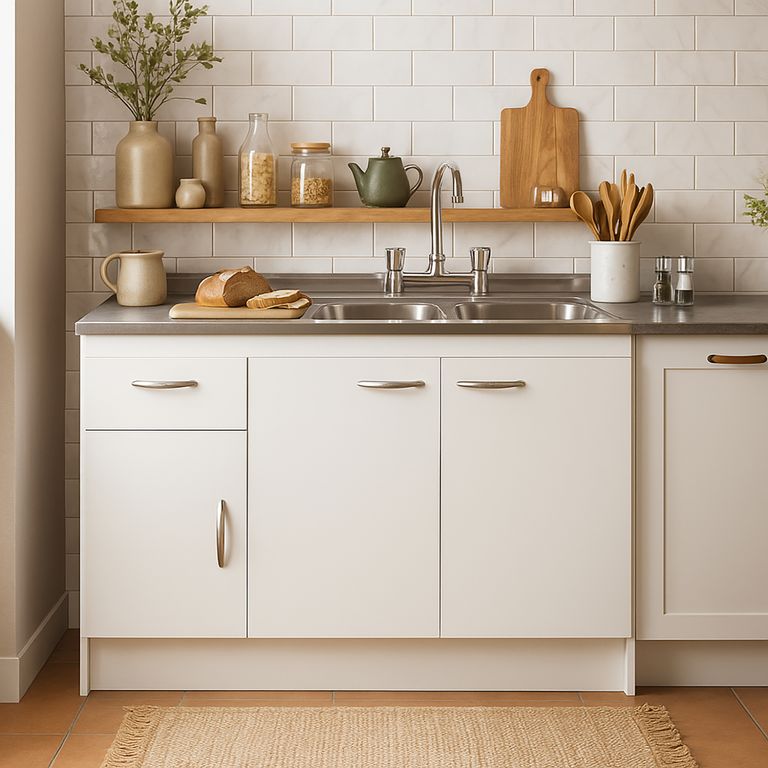 Mueble Cocina con Lavaplato Izquierdo 120Cm y Grifería