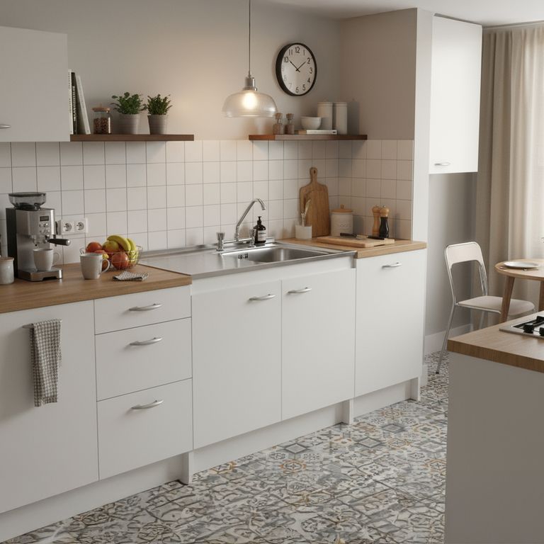 Mueble Cocina con Lavaplatos Izquierdo 100 Cm y Grifería