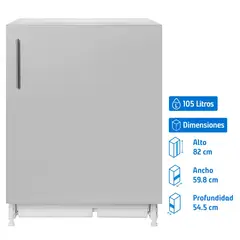 TEKA - Mini Refrigerador Integrable Top Freezer 105 Litros RSR 41160
