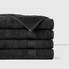 CANNON - Toalla de Cuerpo Sábana 500 gr Algodón 76x160 cm Negro