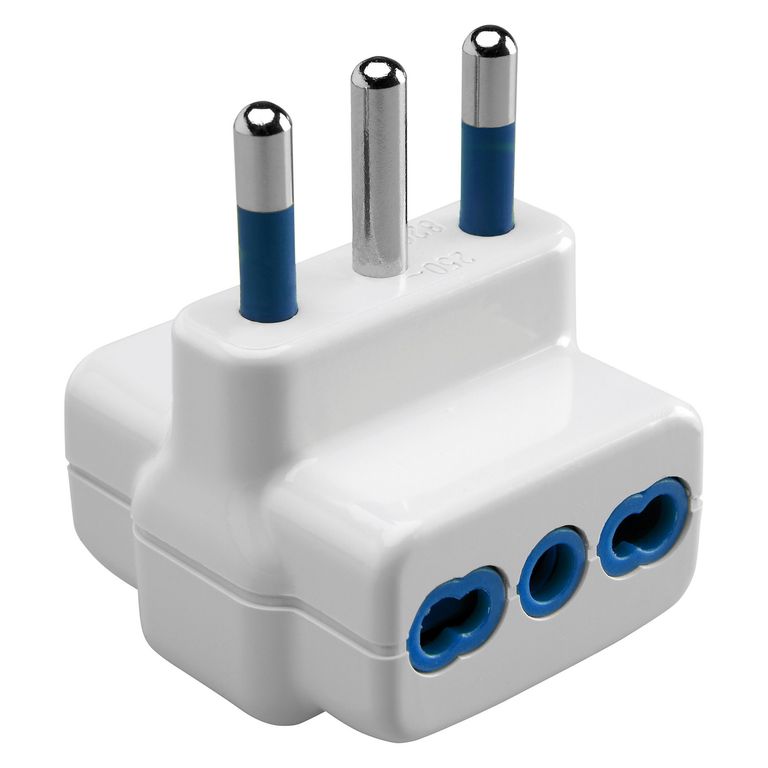 Adaptador Triple 10/16A Blanco