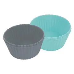 PRONOBEL - Set 6 Moldes Silicona Para Cupcakes Colores Surtidos