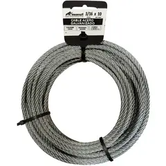 MAMUT - Cable de acero galvanizado 6x7 + FC diámetro 3/16 x 10 mt
