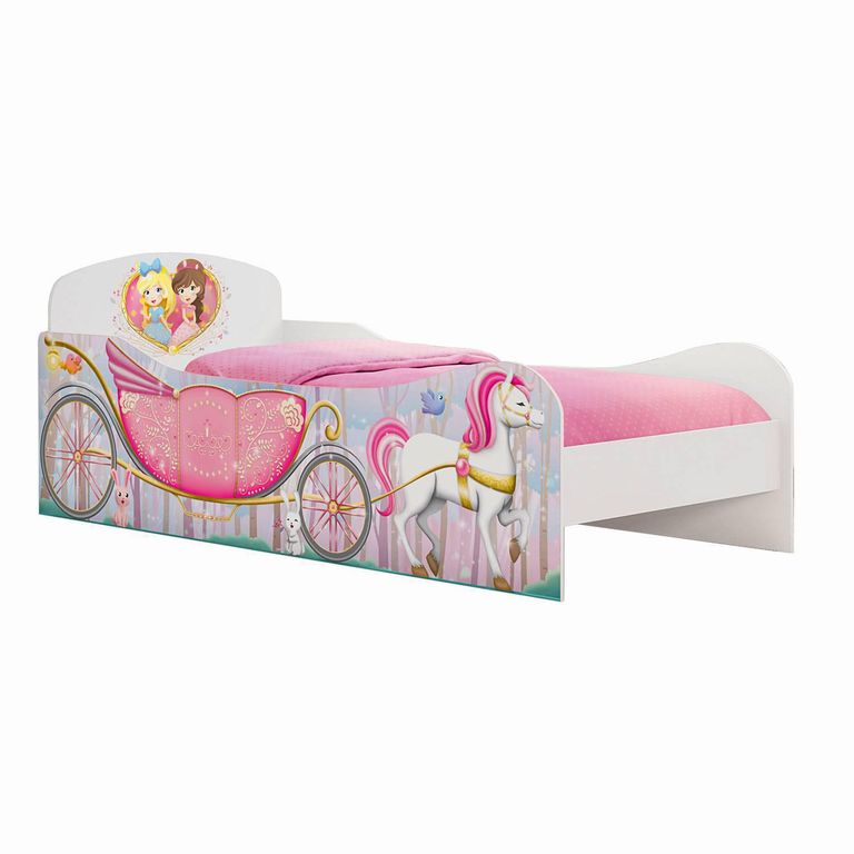 KIDSCOOL Cama Carruaje Infantil Blanco
