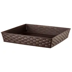 REYPLAST - Plato Macetero Cuadrado Ratán 30 X Cm Jardín