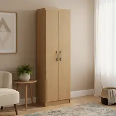 VEKKAHOME - Clóset Queen 2 Puerta(s) 5 Repisa(s) 55xx33,5 cm Café