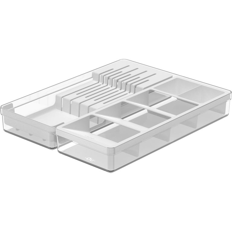 Organizador cuchillos y cubiertos blanco