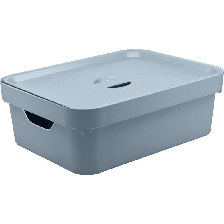 Caja Cube M con tapa celeste