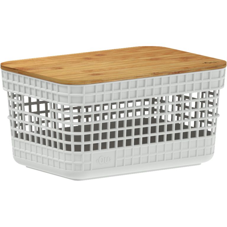 Cesta Grid bambú 2.5 l blanco