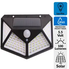 PRO OUTDOOR - Apliqué Led Solar con Sensor Triangular 5.5 V IP 65 100 lm Luz Fría