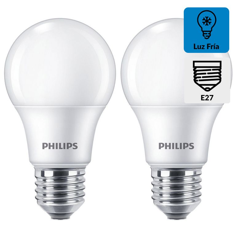 Pack 2 Ampolletas Led Ecohome 10.5 W E27 900 lm Luz Fría