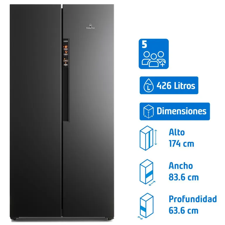 Refrigerador Side by Side No Frost 430 Litros Negro MAS430B