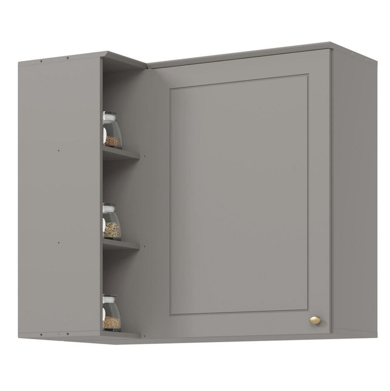 Mueble Aéreo Esquinero Gris Americana