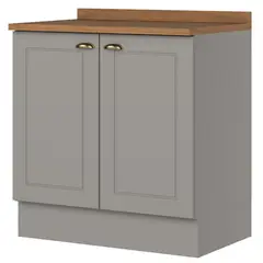 HOME MOBILI - Mueble Base Gris Americana 2 Puertas 80 cm