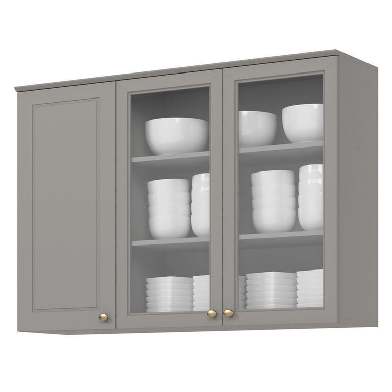 Mueble Aereo Gris Americana 3 Puertas 120 cm