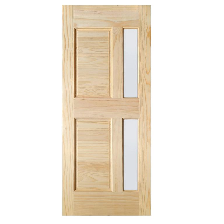 Puerta Exterior Madera Pino Radiata Munich Natural