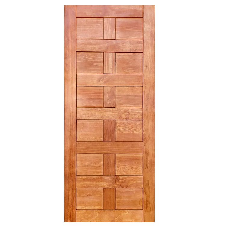 Puerta Exterior Madera Pino Radiata Sabella Castaño