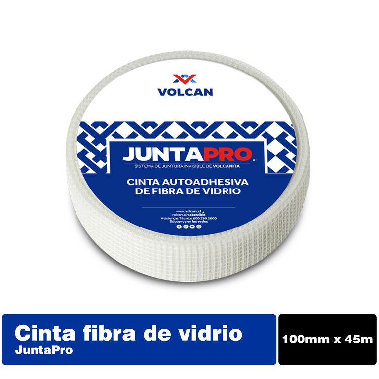 Cinta fibra vidrio juntas 0,1x45 m