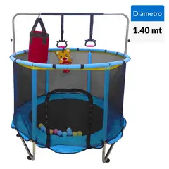 KIDSCOOL - Cama Elástica Entretenida 140 Cm Azul