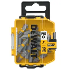 DEWALT - Set Puntas Atornill 1"Ph2 15 Unidades