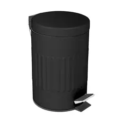 DORAL - Papelero 3 Litros Acero inoxidable Negro