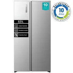 HISENSE - Refrigerador 2 Puertas Side by Side No Frost 531 Litros Inox RS3P558NECF