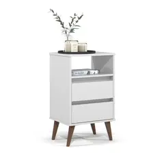ONESSTA - Velador 2 Cajón(es) Roma 43.5x71x36 cm Blanco