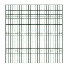 HOGA - Pack 5 Rejas alambre 3D 2,50x1,83 color Verde con 5 Postes 50x50x1,5mm