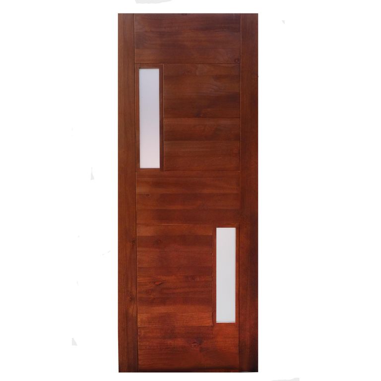 Puerta Exterior Madera Pino Radiata Murano Café Claro