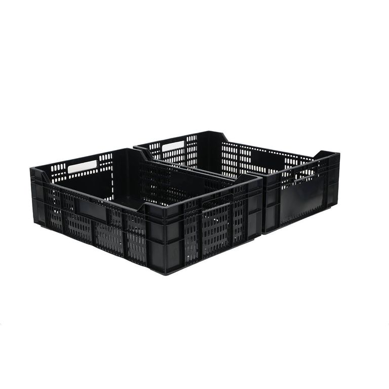 Pack de 2 Cajas Cosecheras 40x19x60 cm Negra